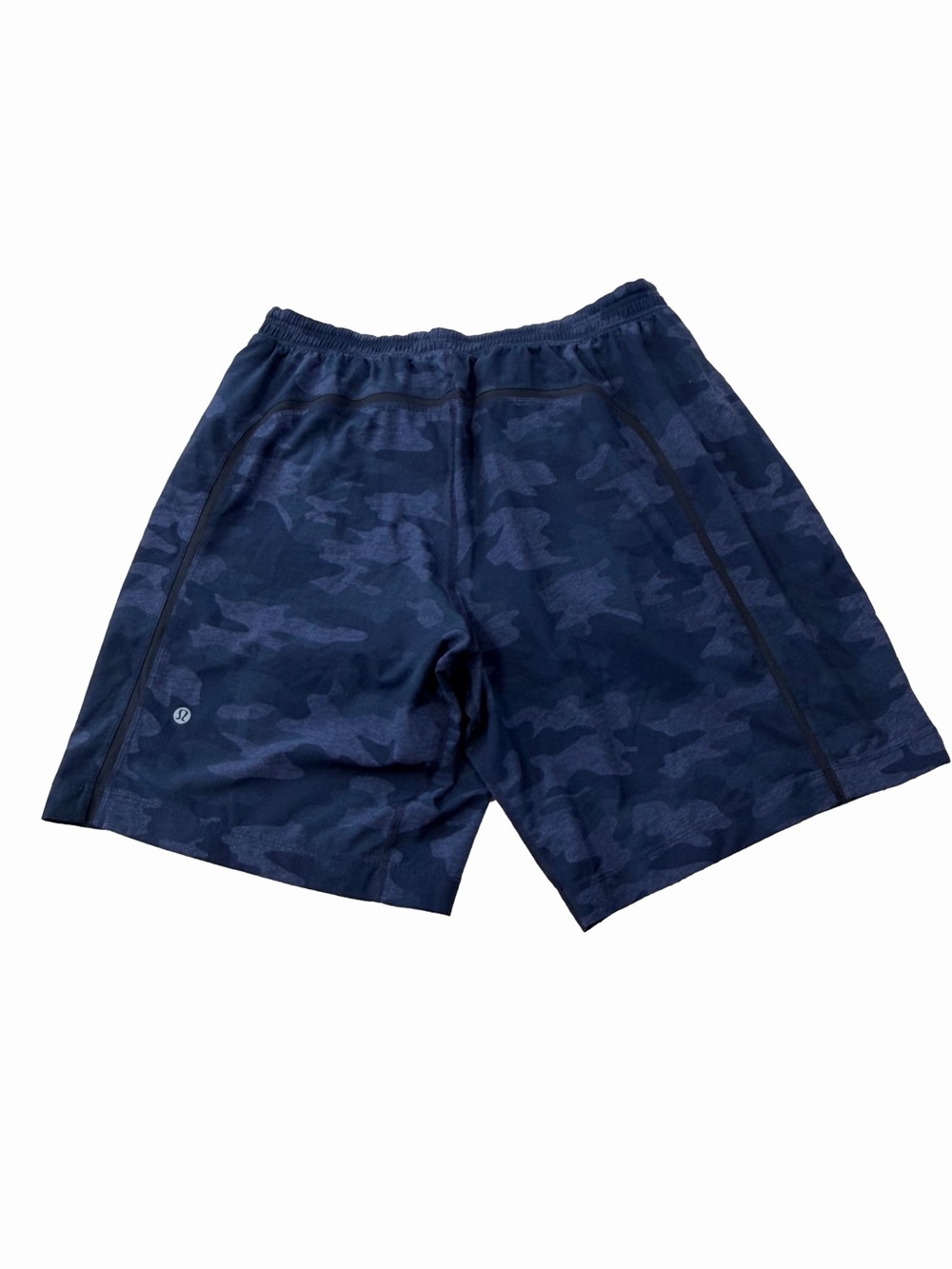 Lululemon Men’s Large Pace Breaker Short 9" Smokescreen Camo Cadet Blue Black - Picture 2 of 11